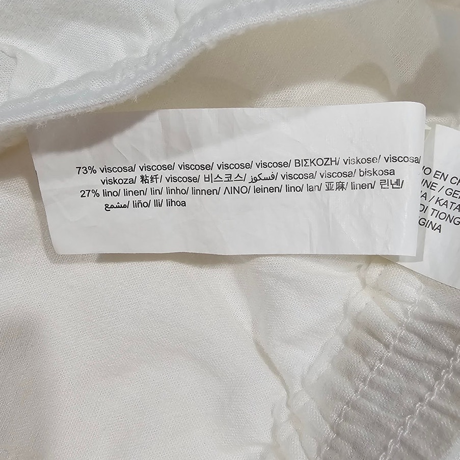 Pull & Bear Shorts, White, Viscose Linen Blend, Womens Sz Xl, Nwt, New — image 7 of 7